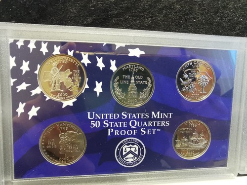 United States, 2000 Proof Coin Year Set, Includes State Quarters, in Cases. - 第 3/6 張圖片