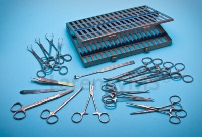General Surgery Basic Kit in Stainless Steel German, (20-Piece).