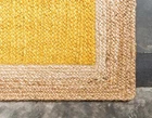 Rug Jute Yellow Dye Handmade Braided Living Room Kitchen Farmhouse Floor Rug