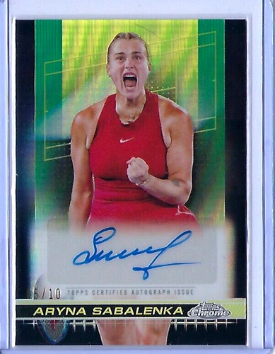 Aryna Sabalenka [Black Refractor] #AIV-ASA 2024 Topps Chrome Image Variation Autograph card