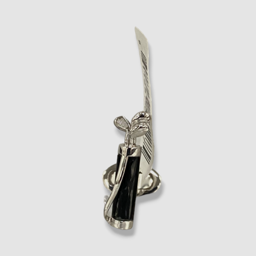 $695 Jan Leslie Men's 925 Sterling Silver Golf Bag Cufflink - 第 1/2 張圖片