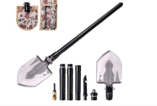 Tactical Military Folding Multifunctional Shovel Hiking Camping Outdoor 7 in 1