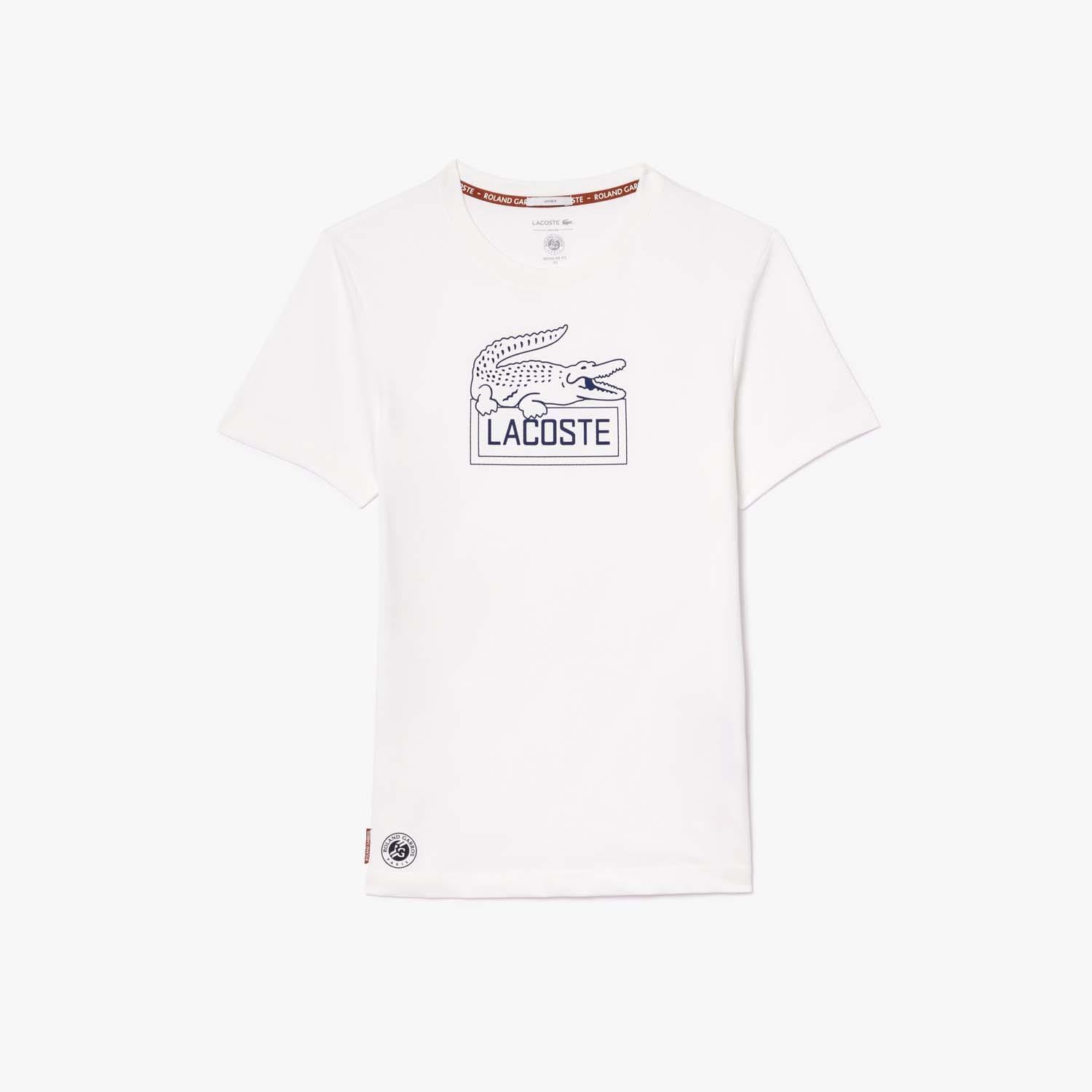 Ультрасухая теннисная футболка Herren Lacoste Sport Roland-Garros Edition в Вайссе