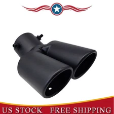 Black Rear Exhaust Tail Pipe Muffler Tip Car Stainless Replace Steel Accessories