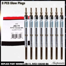 8 PCS ZD-11 F4TZ-12A342-BA Glow Plugs fits Motorcraft diesel F250 E350 7.3L V8