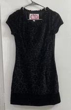 Smak Parlour Black Velvet Floral Sleeveless Bodycon Mini Dress Small Whismygoth