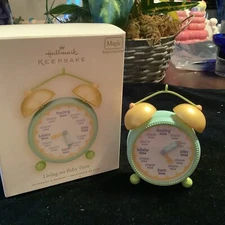 Hallmark Keepsake Ornament 2008 Living On Baby Time Schedule Clock