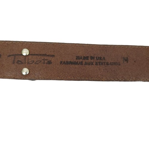 Talbots Womens Brown Leather Belt Vtg Size M Gardening Theme Charms Silver Tone - Picture 6 of 13