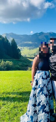 Abend Kleid Lang navy Blue