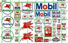 NH001 DAVE'S DECALS 1/2 Set N SCALE GAS/OIL FILLING STATION SIGN MOBIL