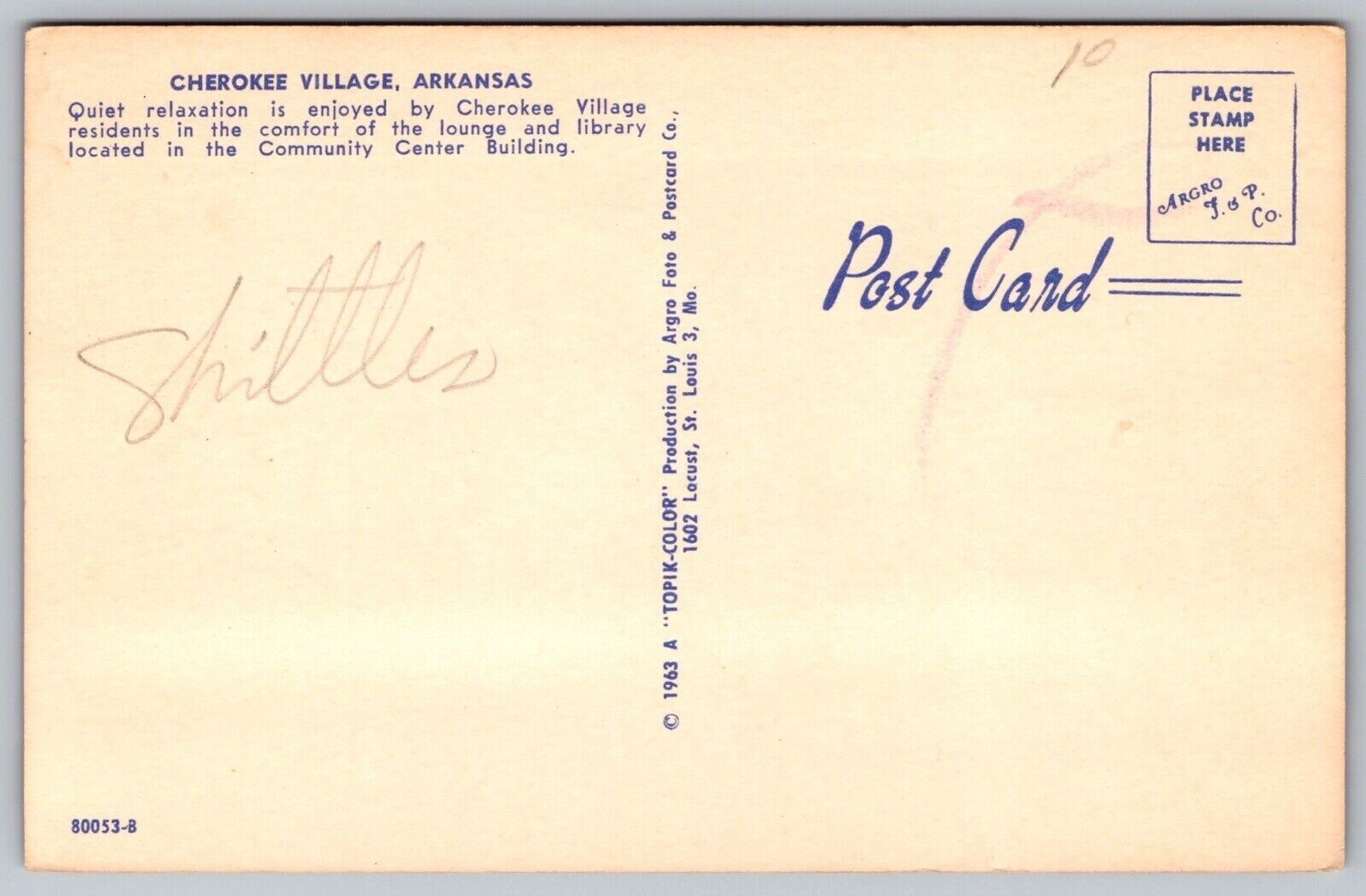 Cherokee Village Arkansas Ar Community Center Building Argro Foto Unp