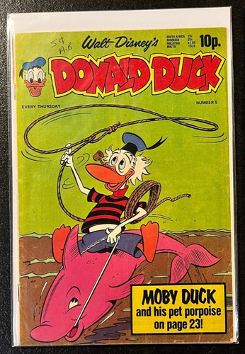 Walt Disney's Donald Duck 5 VINTAGE VERY RARE 10p Grandma Duck 1975 V 1 Thursday