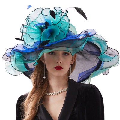 Kentucky Derby Hat Tea Party Bridal Dress Wedding Church Flowers Hats For  Women | eBay