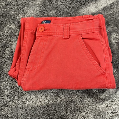 Polo Ralph Lauren Cargo Pants Girls 10 (24x25) Chino Red 100% Cotton - Picture 12 of 13