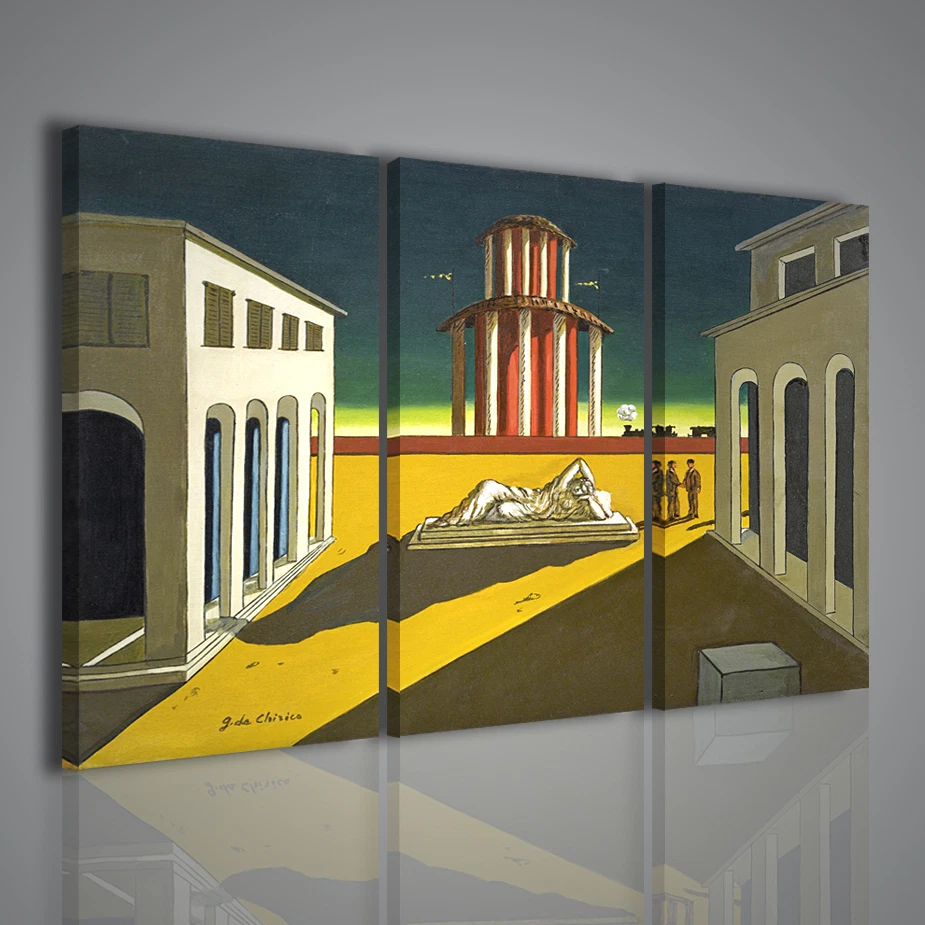 ART_CANVAS QUADRI MODERNI DE CHIRICO I QUADRO MODERNO ARREDAMENTO MODERNO PITTORI FAMOSI