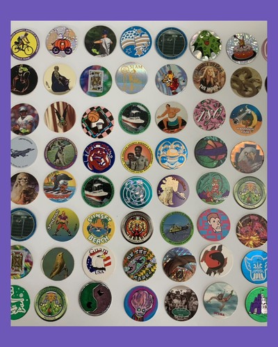 Pogs LOT OF 270+ PIECES - Cardboard/Plastic/Metal/Brass-Assorted Designs! - Picture 13 of 17