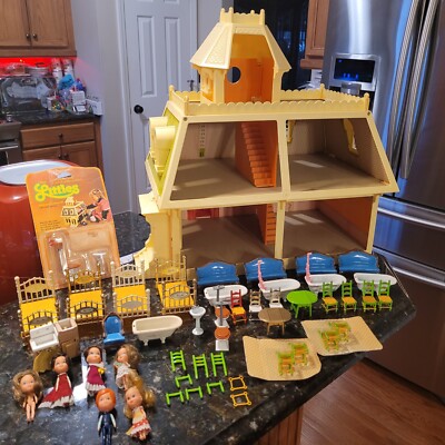 Vintage 1980s Mattel Littles Victorian Dollhouse Furniture People