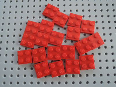 Lego 20 x flache Platte Bauplatte 3022 2x2  rot