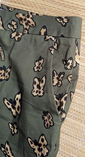 Love Moschino trousers butterfly stretch Cigarette fit green size 16UK/48IT - Picture 5 of 14