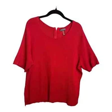 Basler Short Sleeve Dress Top Style Seabreeze in Red Size 20 NWT