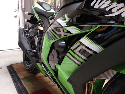 KAWASAKI 2016-2026 ZX10R WOODCRAFT RACING FRAME SLIDER KIT - DOMED