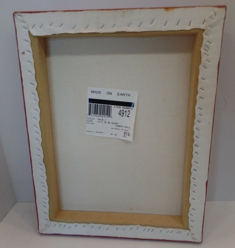 Made On Earth Item 4923 Palm 1 Canvas & Wood W Serial # 14" X 18" - Picture 7 of 9