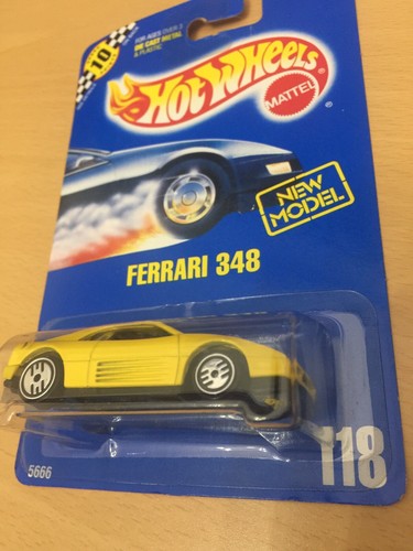 Hot Wheels 1991 #118 FERRARI 348 in Giallo Nuovo in Scatola Sigillato H382 - Foto 2 di 4