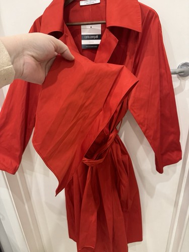 π¨π¨π¨ ON SALE π¨π¨π¨ Carla Zampatti Red Evening Trench (NWT - Vintage) L - Picture 3 of 10