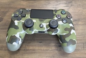 PS4 Slim Console + 2 Controllers (White & Camo) + Cables &ndash; Tested Working 