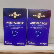 2 Pack One A Day Age Factor Cell Defense Supplement 30 Softgels Exp 10/2025