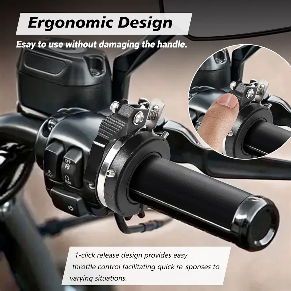 for Harley 1990-Newer Aftermarket Motorcycle Cruise Control Throttle Lock Assist - Image 4 of 4