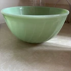 Vintage Fire King Jadeite Swirl Bowl Anchor Hocking 8" Diameter