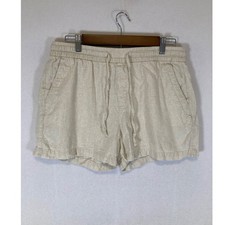 Coastal Linen Old Navy Women Medium Linen Blend Drawstring Relaxed Summer Shorts