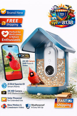Birdbuddy PRO Solar Smart Bird Feeder with Camera - AI Bird Species Identificati
