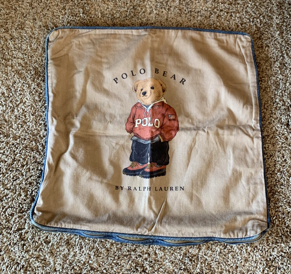 Ralph Lauren Polo Bear Throw Pillow Case | eBay
