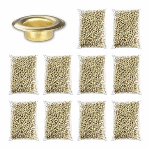 Yescom 10000 pcs Grommet Kit 3/8" Size #2 Brass Eyelets for Fabric Tarp Banner