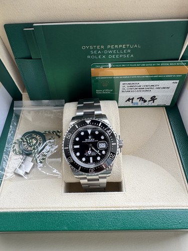 2019 Rolex Sea Dweller Black Red Letters Stainless Steel 43mm 126600 Complete