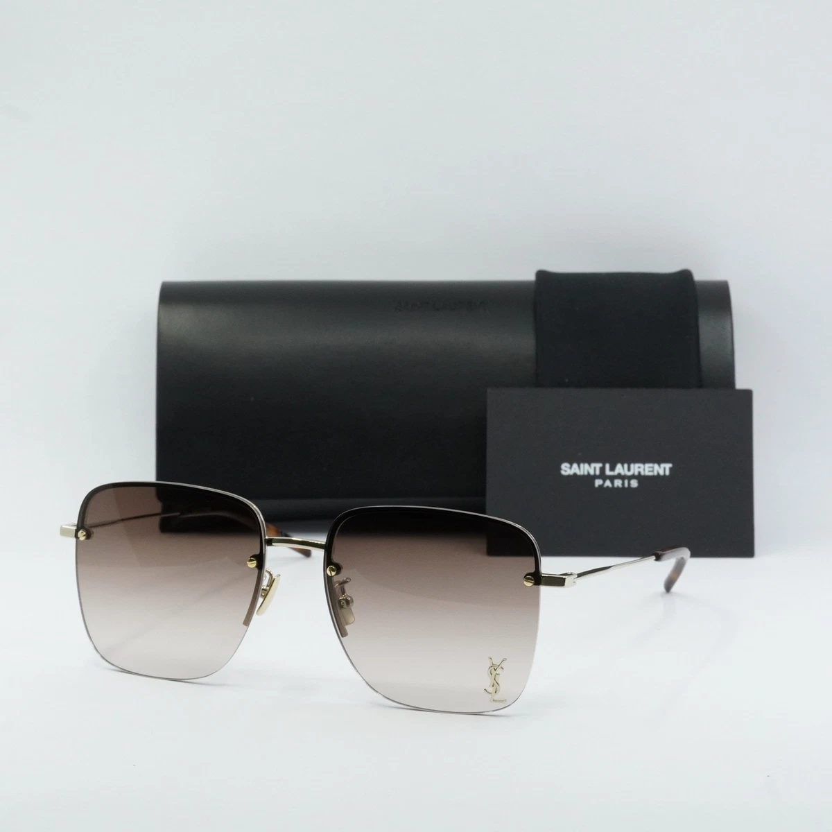 NWT SAINT LAURENT BLACK BROWN WOMEN SUNGLASSES SAINT LAURENT Brown Gradient 55-145MM Women main image 3