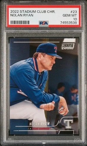 Nolan Ryan 2022 Topps Stadium Club Chrome #23 PSA 10 Gem Mint Pop 20 Rangers HOF