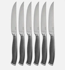Wolfgang Puck 6 Piece Stainless Steel Steak Knife Set NIB