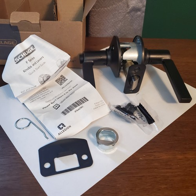 #ad Schlage Latitude Door Lever Bed amp; Bath Privacy Lock F40 LAT 716 Aged Bronze $19.99