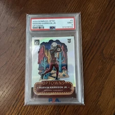 2024 Donruss Optic Marvin Harrison Jr. Uptowns RC SSP #5 Cardinals PSA 9