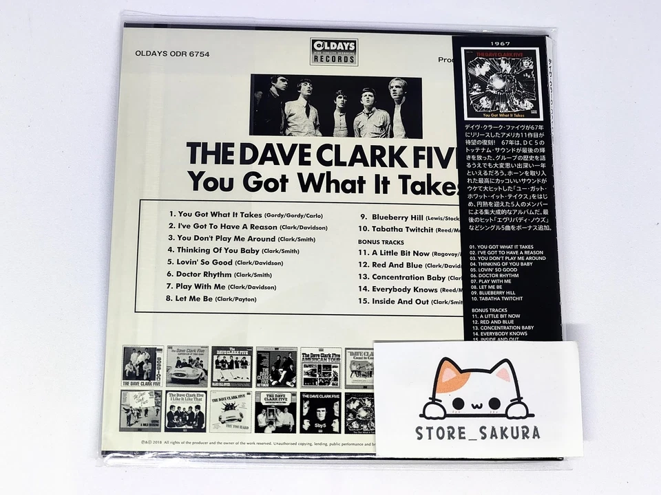 DAVE CLARK FIVE You Got What It Takes  with Bonus Track From Japan CD 15tracks — 第 2/3 张图片