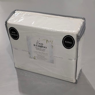 КОМПЛЕКТ ПОСТЕЛЬНОГО БЕЛЬЯ KING BAMBOO COMFORT 1800 СЕРИИ EGYPTIAN LUXURY KING - БЕЛЫЙ