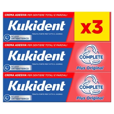 TRENDCLASS Complete Crema Adesiva, Crema Adesiva per Protesi Dentali Totali E Parziali, 3 C