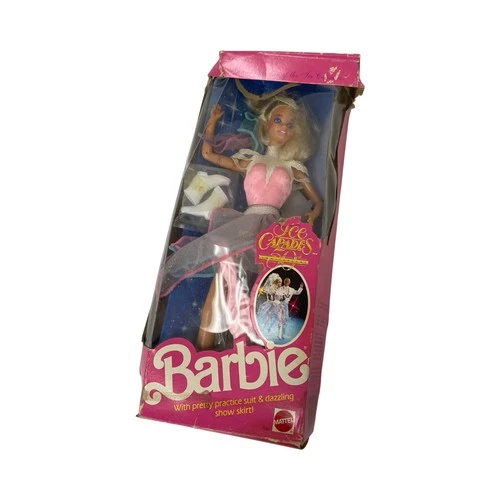 Vintage 1989 Mattel Ice Capades Barbie Figure Skater Doll Blonde #7365 NRFB