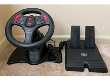 InterAct PlayStation PS1 PS2 V3 RACING Game Steering Wheel Gas Brake Pedal VTG