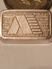 Vintage 1981 1 Troy Ounce .999 Silver A-Mark  Chunky Ingot Style Bar