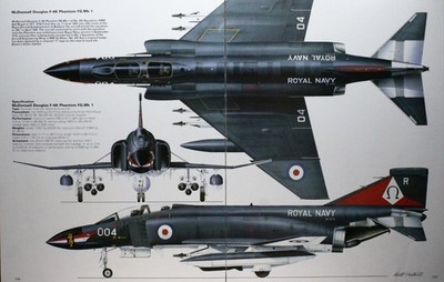 F-4 F 4 F4 Phantom McDonnell Picture Article Vtg Wall Art Aircraft Sheet   