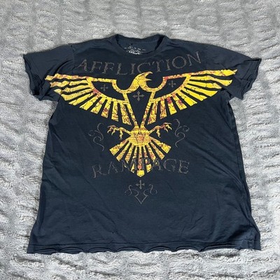 Affliction Signature Series Quinton Rampage Jackson MMA Graphic T-Shirt Black M